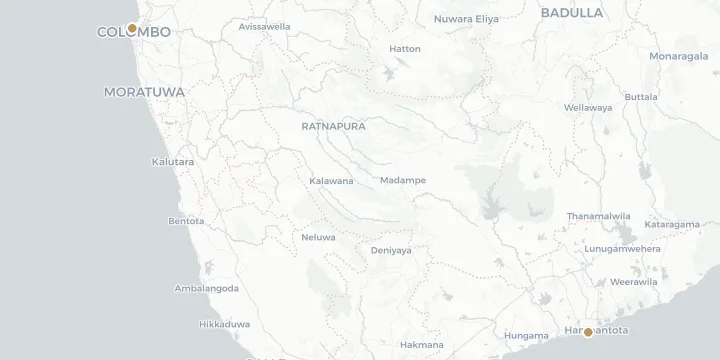 Karte der Kreuzfahrthäfen in Sri Lanka mit 2 Anlegern